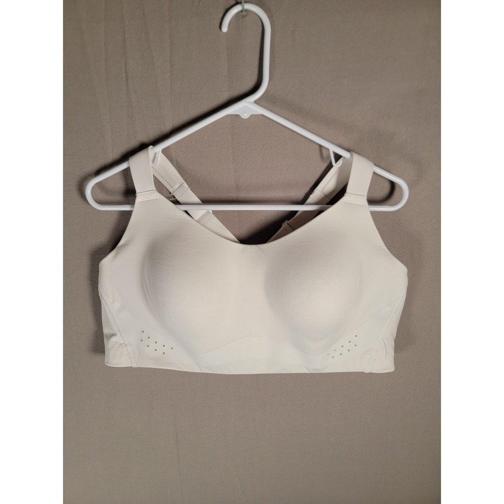 CALIA Sports Bra 38D White High Impact Molded Crossback Athleisure Gorpcore Run